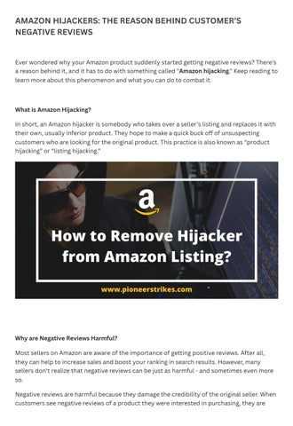 Dealing With Amazon Hijacking What To Do If It Happens To You